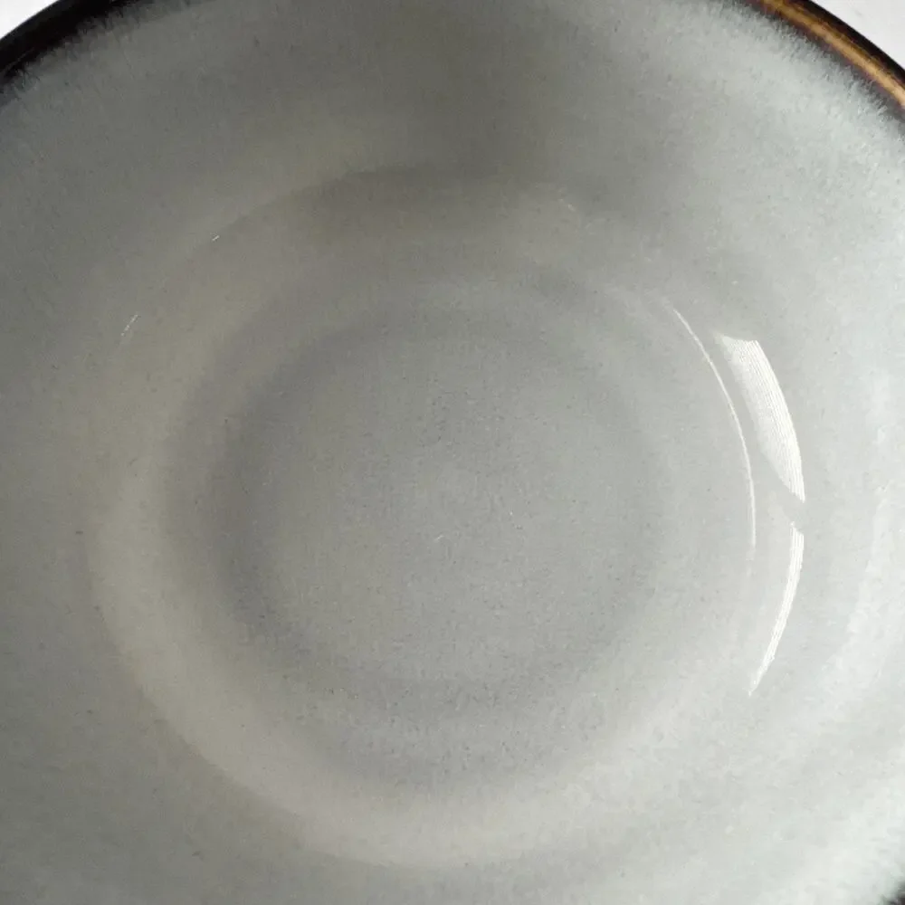 Set of 4 IKEA Gladelig Bowls Salad Cereal MCM Speckled Brown Trim